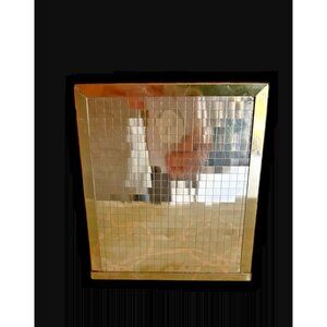 Tissue Box Cover Stylebuilt Vintage Mirrored Gold & Brushed Chrome Square